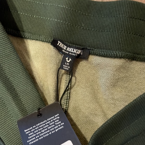 True Religion Vintage Fleece Shorts LARGE - Picture 6 of 8